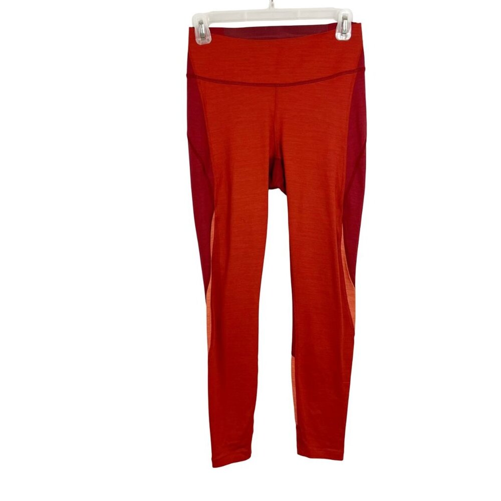 Outdoor Voices Orange Colorblock TechSweat Zoom Leggings Workout - Size‎ Small